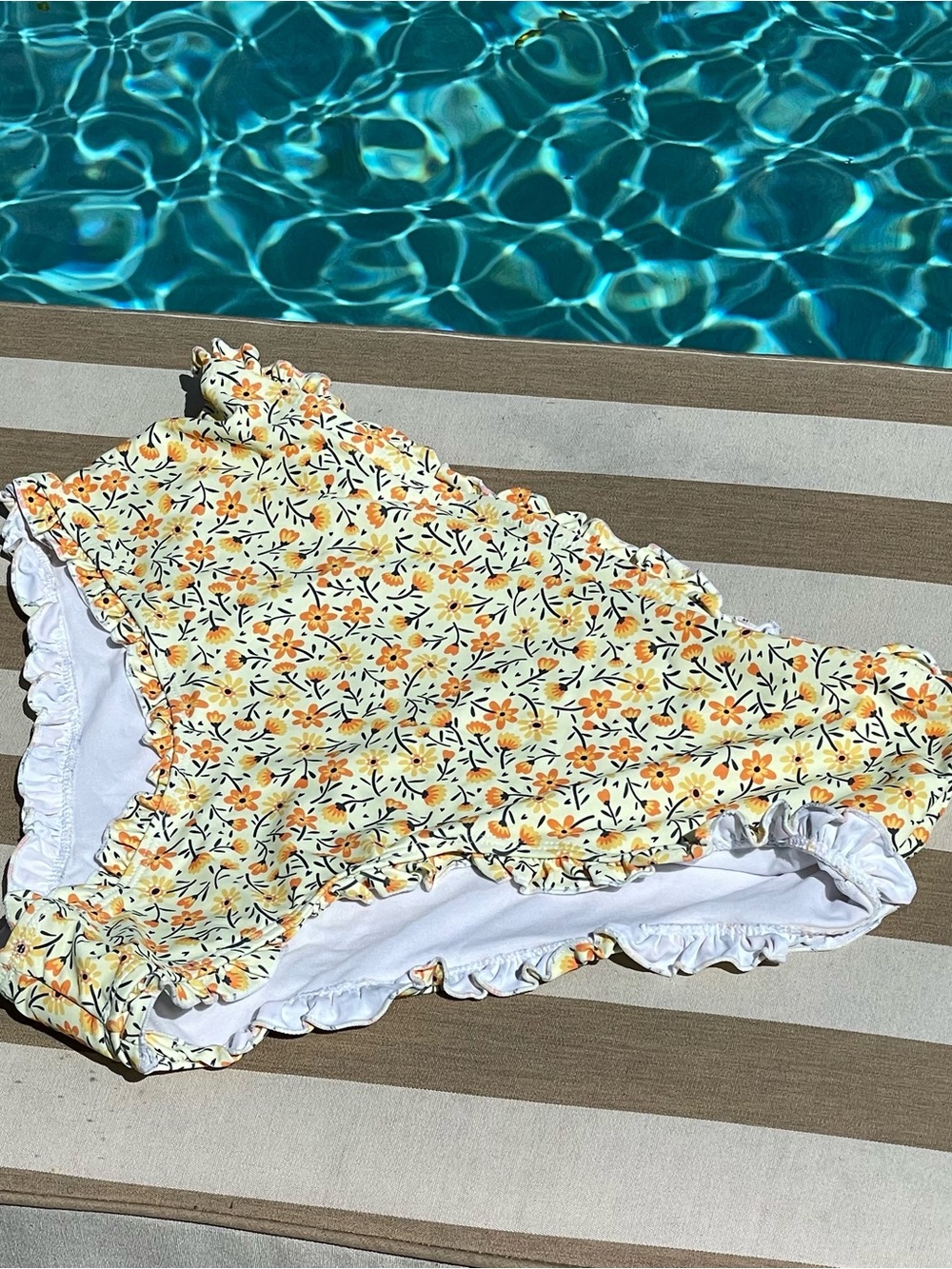 SHEIN Yellow Floral Ruffle Bikini Set - Picture 4 of 10
